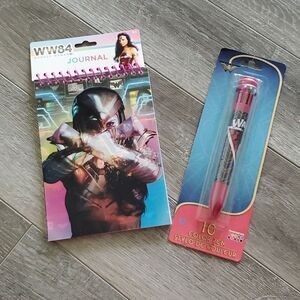 💥5/$25 SALE | BUNDLE & SAVE |WONDER WOMAN JOURNAL & 10 color click pen